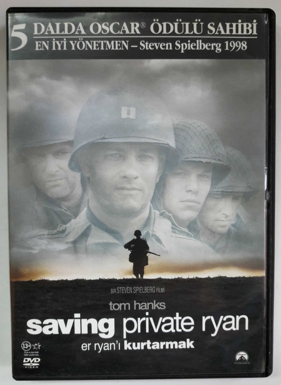 ER RYAN'I KURTARMAK - SAVING PRIVATE RYAN - TOM HANKS - MATT DAMON - STEVEN SPIELBERG - DVD 2.EL