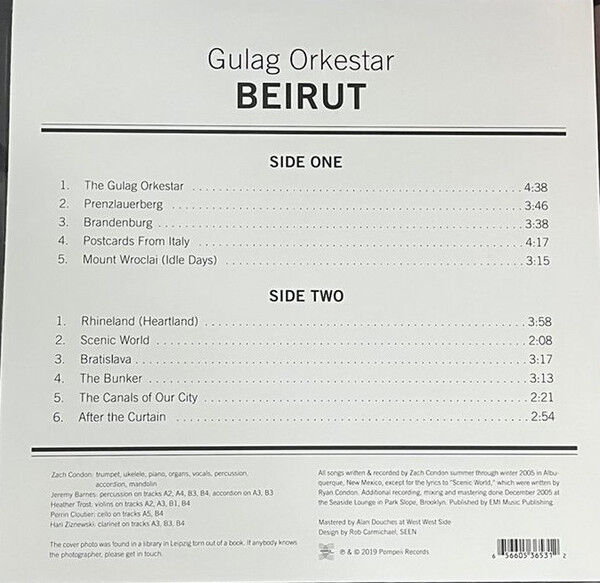 BEIRUT – GULAG ORKESTAR (2006) - LP 2019 REISSUE SIFIR PLAK