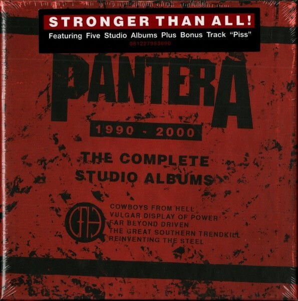 PANTERA – THE COMPLETE STUDIO ALBUMS 1990-2000 / COWBOYS FROM HELL, VULGAR DISPLAY OF POWER, FAR BEYOND DRIVEN, THE GREAT SOUTHERN TRENDKILL, REINVENTING THE STEEL (2015) - 5CD BOX SET AMBALAJINDA SIFIR
