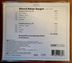 AHMED ADNAN SAYGUN SYMPHONIES 3 & 5 CD 2004 ALMAN BASKI 2.EL
