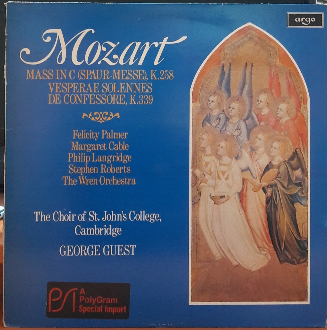MOZART: MASS IN C, THE CHOIR OF ST. JOHN'S COLLEGE, GEORGE GUEST - PLAK 2.EL