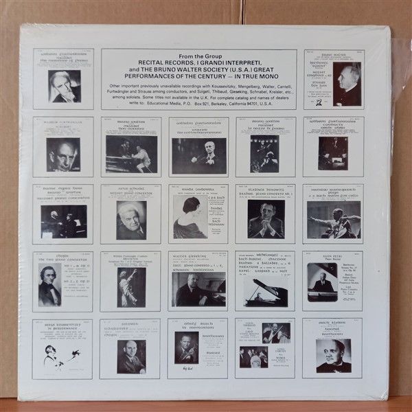 WALTER GIESEKING – VOL. IV / EARLY RECORDINGS / BEETHOVEN, BACH, CHOPIN, DEBUSSY AND RAVEL / SAXON STATE ORCHESTRA, KARL BÖHM (1975) - LP DÖNEM BASKISI SIFIR PLAK