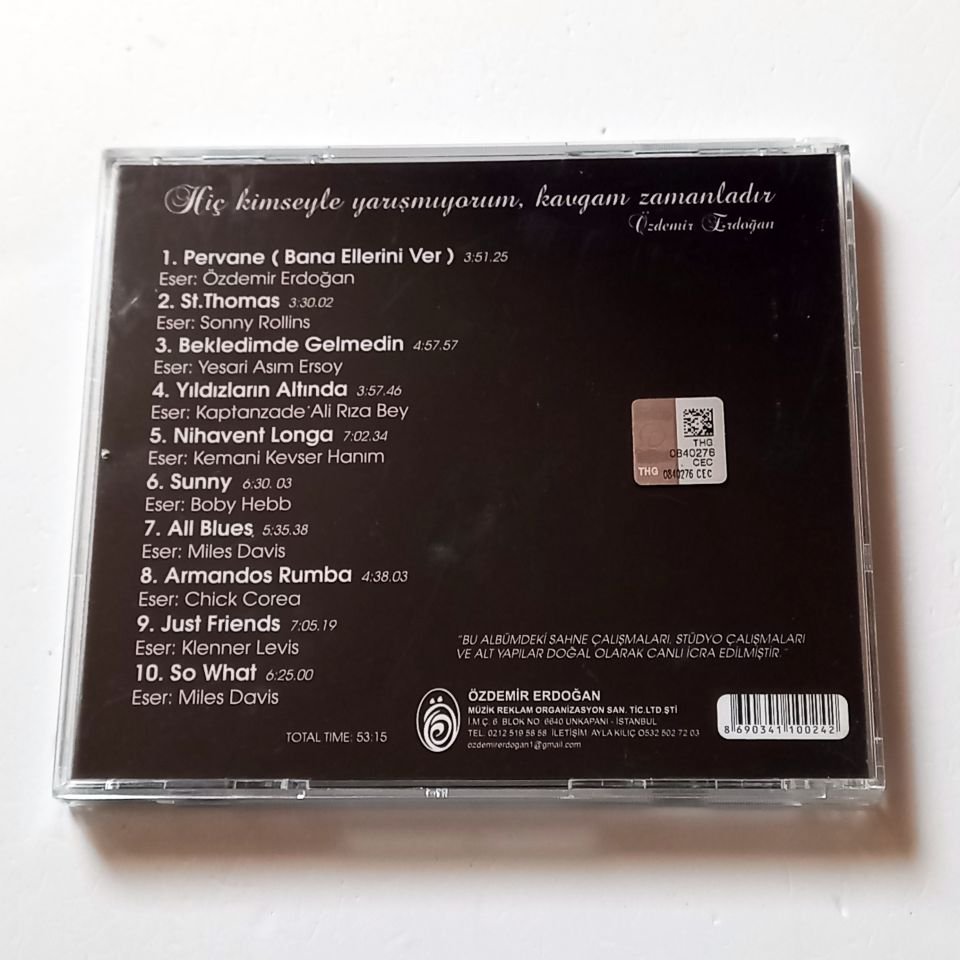 ÖZDEMİR ERDOĞAN - TÜRKİYE JAZZ TARİHİNDE IŞIKSIZ KALANLAR - CD 2.EL