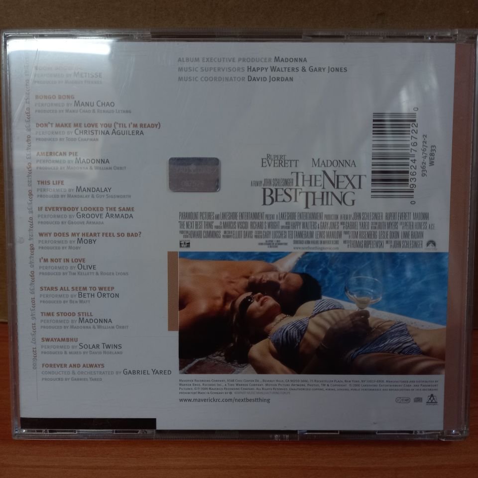 THE NEXT BEST THING FEATURING MADONNA, CHRISTINA AGUILERA, OLIVE, MOBY (2000) - CD 2. EL