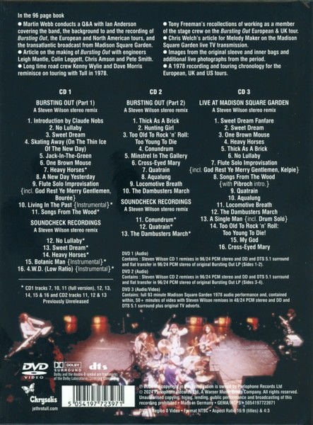 JETHRO TULL - LIVE / BURSTING OUT (1978) (THE INFLATED EDITION - STEVEN WILSON REMIX) - DIGIBOOK 3xDVD+3xCD AMBALAJINDA SIFIR