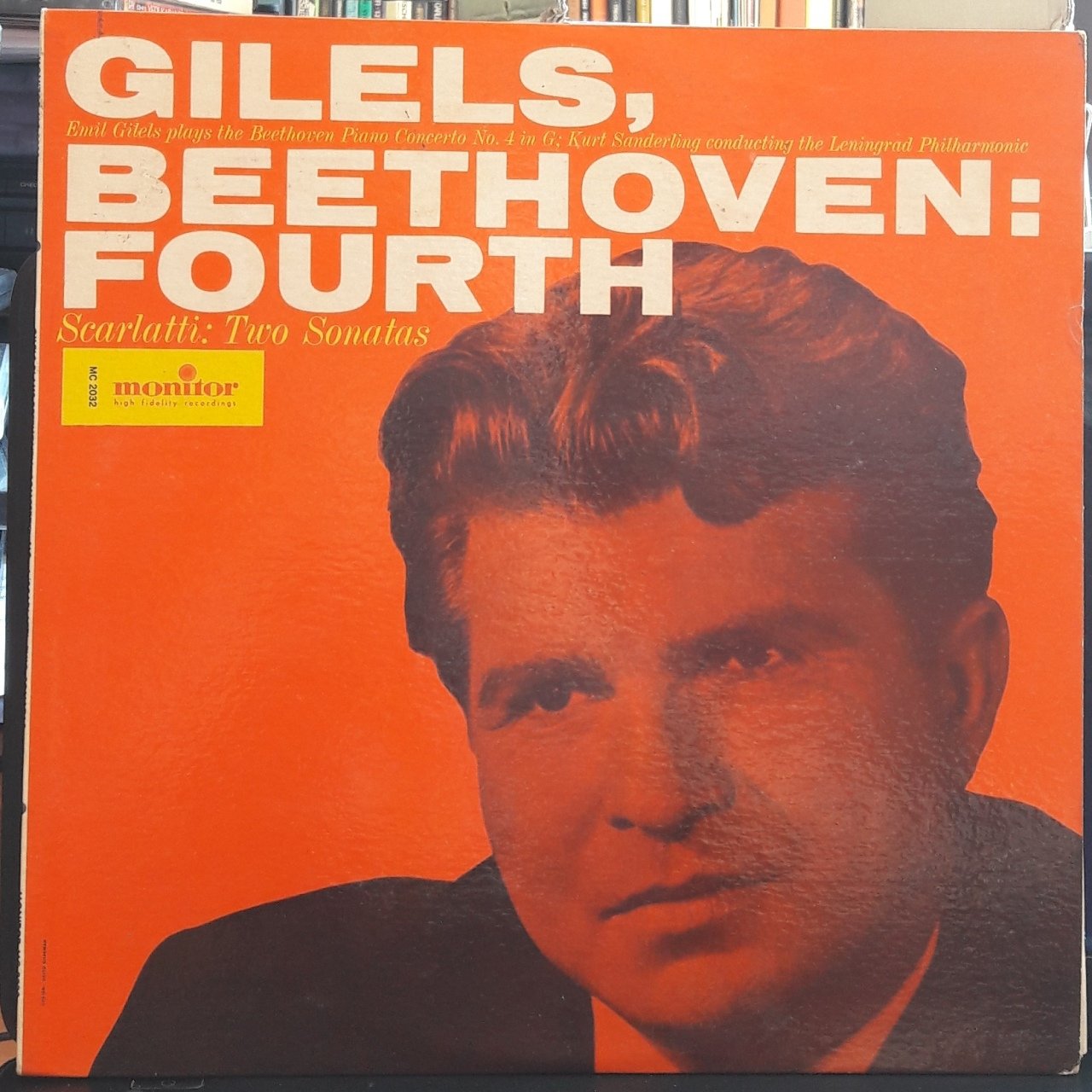 BEETHOVEN: PIANO CONCERTO NO.4, SCARLATTI: TWO SONATAS, EMIL GILELS, KURT SANDERLING - PLAK 2.EL