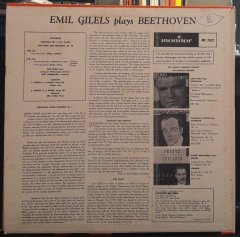 BEETHOVEN: PIANO CONCERTO NO.4, SCARLATTI: TWO SONATAS, EMIL GILELS, KURT SANDERLING - PLAK 2.EL