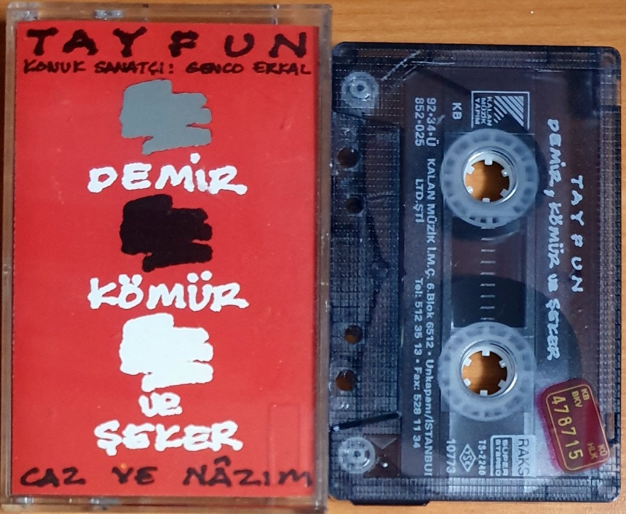 TAYFUN - DEMİR, KÖMÜR VE ŞEKER (1992) - KASET KALAN MÜZİK 2.EL