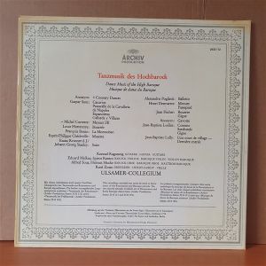 TANZMUSIK DES HOCHBAROCK / ULSAMER-COLLEGIUM / KONRAD RAGOSSNIG (1974) - LP 2.EL PLAK