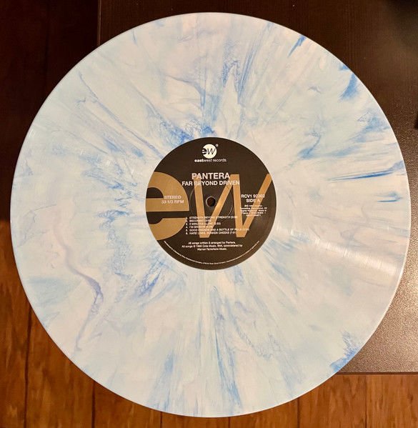 PANTERA – FAR BEYOND DRIVEN (1994) - LP 2021 REISSUE REPRESS LIMITED EDITION WHITE & BLUE MARBLED VINYL SIFIR PLAK