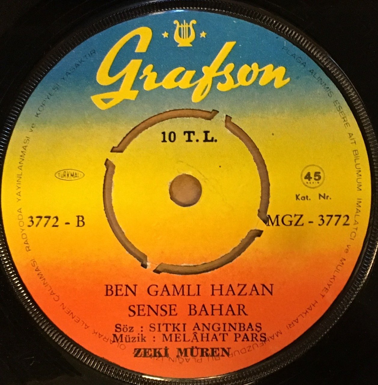 ZEKİ MÜREN - NASIL GEÇTİ HABERSİZ / BEN GAMLI HAZAN 7'' 45LİK