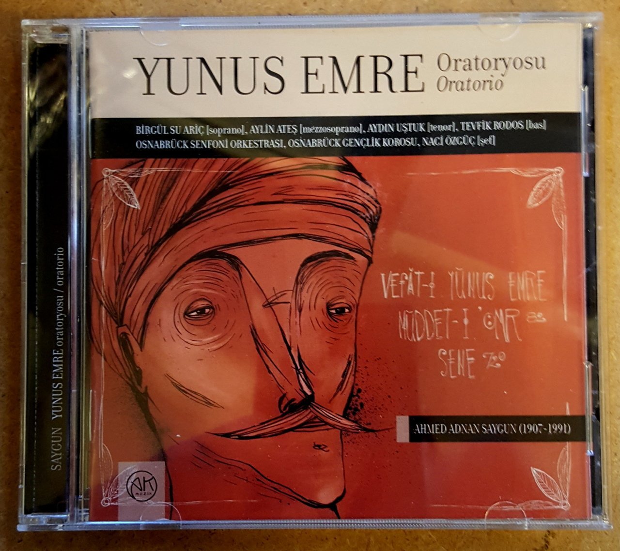 AHMED ADNAN SAYGUN YUNUS EMRE OROTORYOSU (2011) CD 2015 AK MÜZİK BASKISI 2.EL