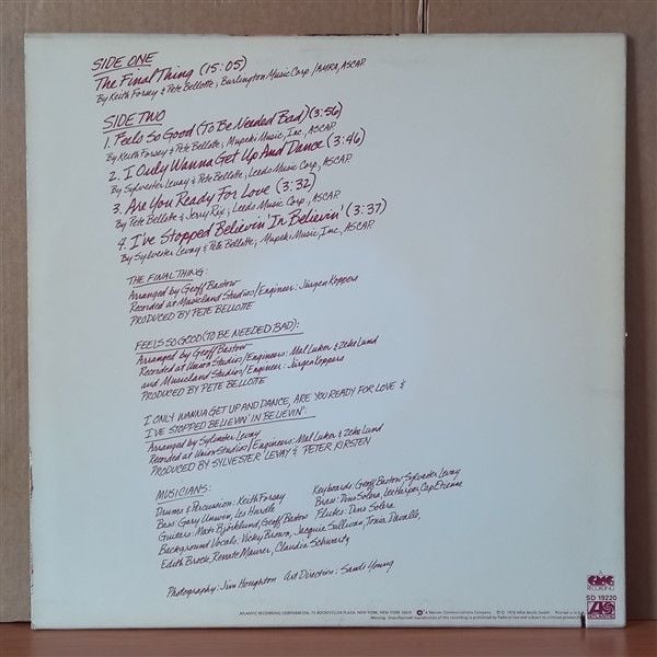 JOY FLEMING – THE FINAL THING (1978) - LP 2.EL PLAK