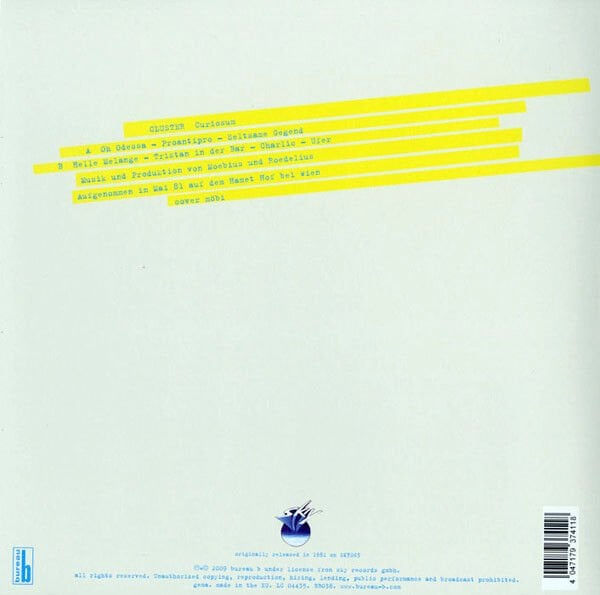 CLUSTER - CURIOSUM (1981) - LP 2009 EDITION KRAUTROCK , ELECTRONIC , EXPERIMENTAL , AMBIENT SIFIR PLAK