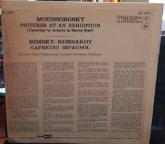 MOUSSORGSKY: PICTURES AT AN EXHIBITION, RIMSKY-KORSAKOV: CAPRICCIO ESPAGNOL, THE NEW YORK PHILHARMONIC, LEONARD BERNSTEIN - PLAK 2.EL