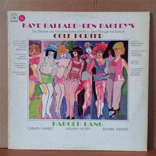KAYE BALLARD – KAYE BALLARD IN BEN BAGLEY'S THE DECLINE AND FALL OF THE ENTIRE WORLD AS SEEN THROUGH THE EYES OF COLE PORTER - LP 2.EL PLAK