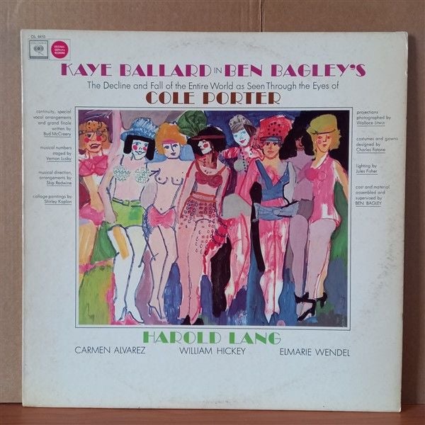 KAYE BALLARD – KAYE BALLARD IN BEN BAGLEY'S THE DECLINE AND FALL OF THE ENTIRE WORLD AS SEEN THROUGH THE EYES OF COLE PORTER - LP 2.EL PLAK