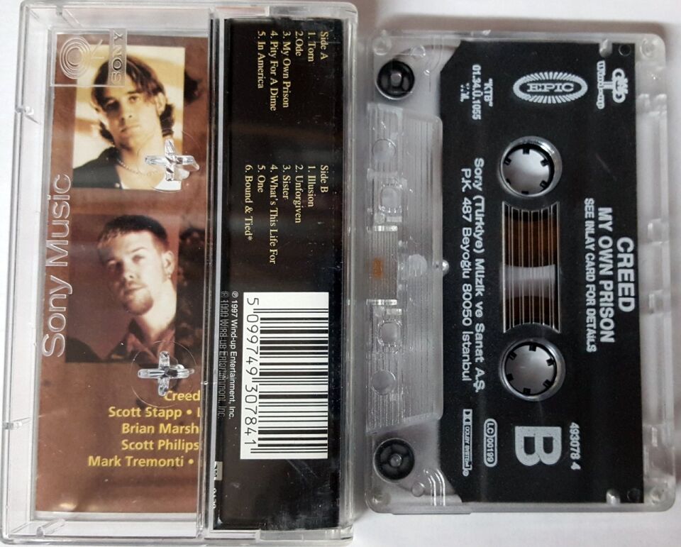 CREED - MY OWN PRISON (2001) CASSETTE MADE IN TURKEY ''USED''