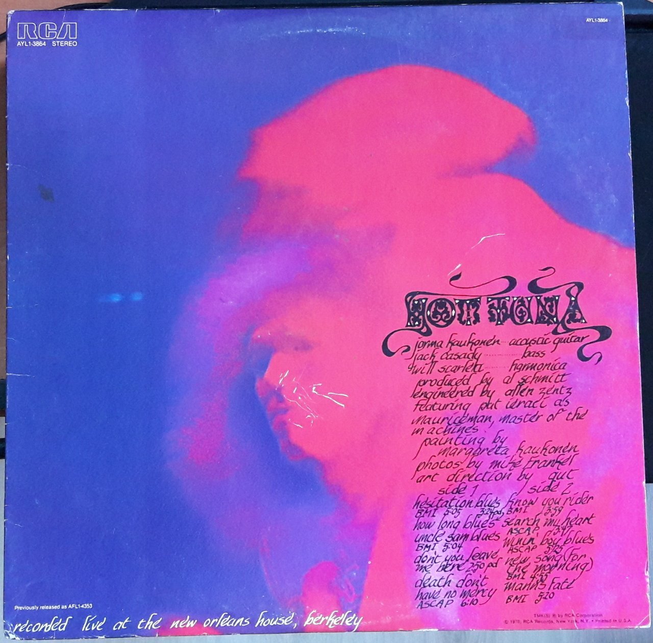 HOT TUNA - HOT TUNA (1970) - 2.EL PLAK