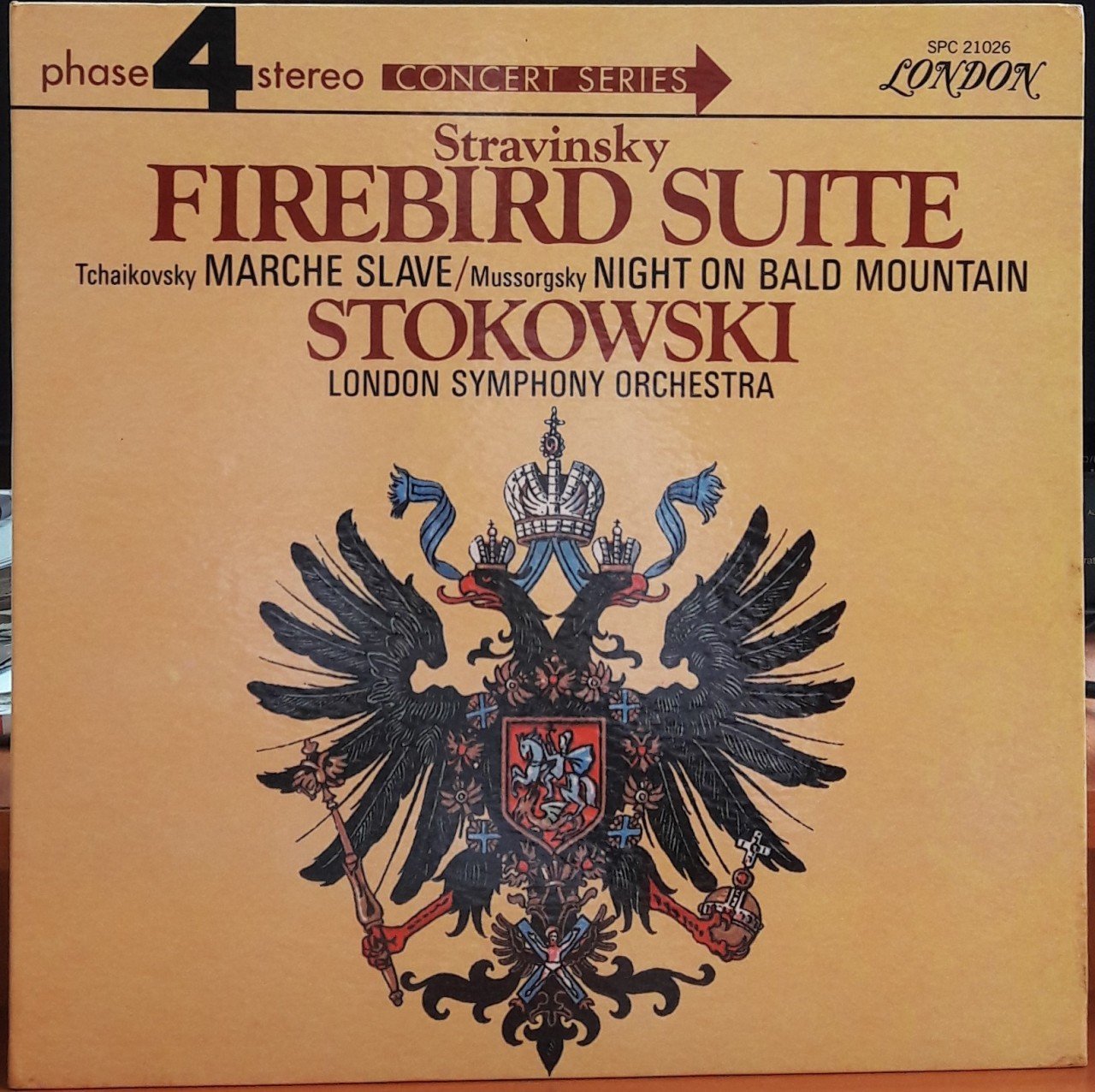 STRAVINSKY: FIREBIRD, TCHAIKOVSKY: MARCHE SLAVE, LONDON SYMPHONY, STOKOWSKI - PLAK 2.EL LONDON PHASE 4 STEREO