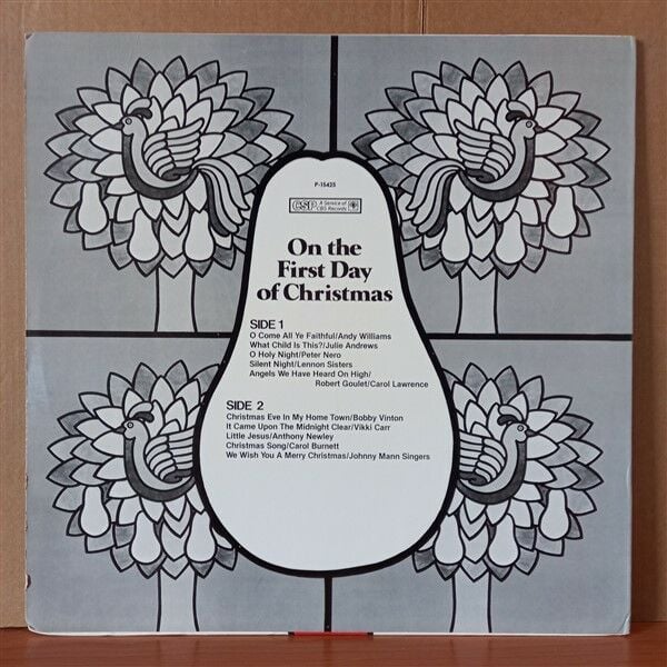 ON THE FIRST DAY OF CHRISTMAS / ANDY WILLIAMS, JULIE ANDREWS, PETER NERO, LENNON SISTERS, VIKKI CARR, BOBBY VINTON - LP 2.EL PLAK