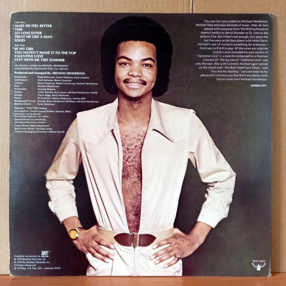 MICHAEL HENDERSON – SOLID (1976) - LP 2.EL PLAK