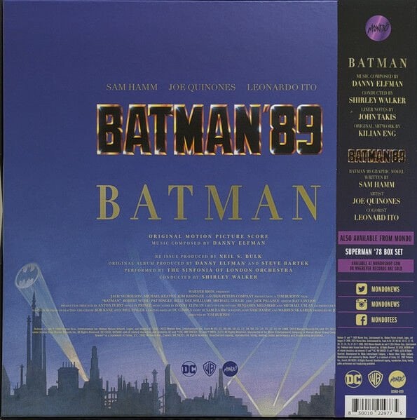 BATMAN '89 - SOUNDTRACK / DANNY ELFMAN (1989) - 2xLP 2024 COLOURED EDITION + GRAPHIC NOVEL BOX SET SIFIR PLAK