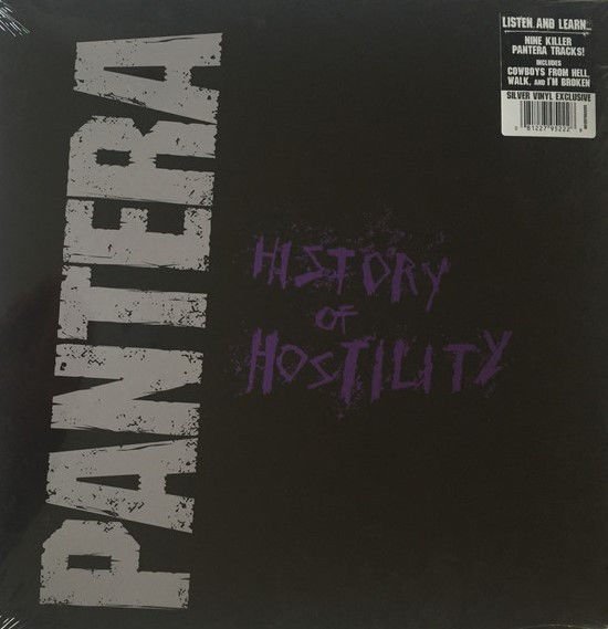 PANTERA – HISTORY OF HOSTILITY (2015) - SILVER VINYL LP SIFIR PLAK