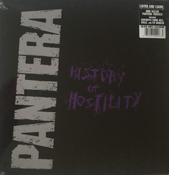 PANTERA – HISTORY OF HOSTILITY (2015) - SILVER VINYL LP SIFIR PLAK