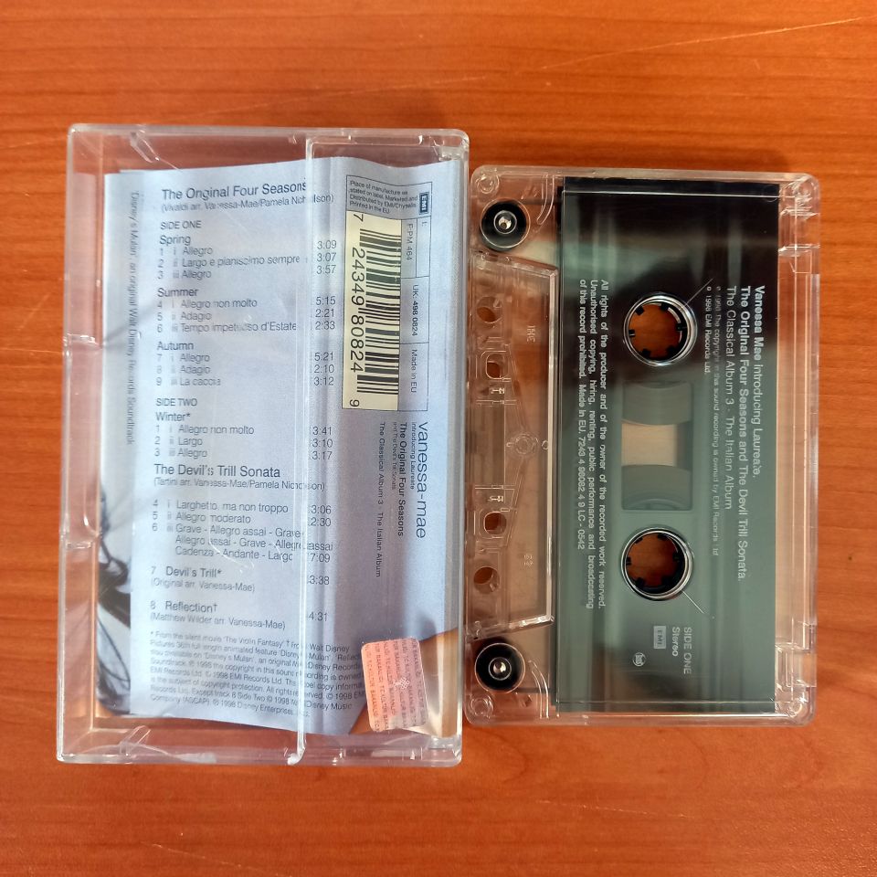 VANESSA-MAE – THE ORIGINAL FOUR SEASONS AND THE DEVIL'S TRILL SONATA (1998) - KASET MADE IN EU 2.EL