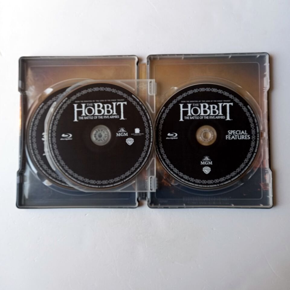 THE HOBBIT: THE BATTLE OF THE FIVE ARMIES 3D - IAN MCKELLEN, MARTIN FREEMAN, RICHARD ARMITAGE - YÖN.: PETER JACKSON - 4BLU-RAY 3D STEELBOOK METAL KUTU 2.EL