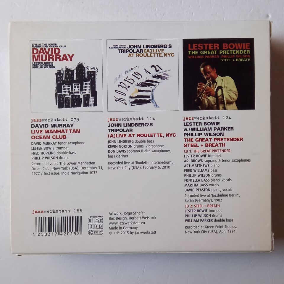 JAZZWERKSTATT NEW YORK BOX VOL. 1 - DAVID MURRAY, LESTER BOWIE, JOHN LINDBERG'S TRIPOLAR (2015) - 4CD BOX SET 2.EL