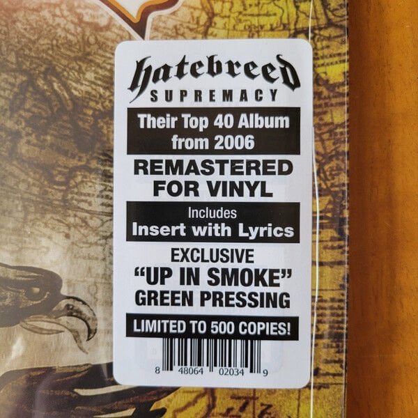 HATEBREED - SUPREMACY (2006) - LP 2026 COLOURED LIMITED EDITION SIFIR PLAK
