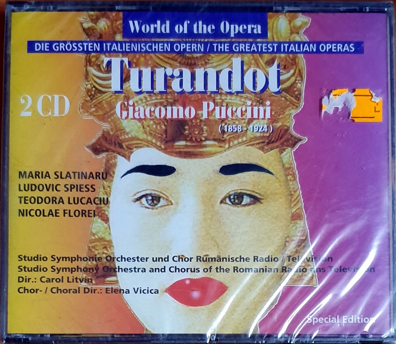 TURANDOT / GIACOMO PUCCINI (1996) WORLD OF THE OPERA 2CD SIFIR