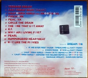 KATY PERRY - TEENAGE DREAM + BONUS CD: DREAM ON (2010) - 2CD 2.EL