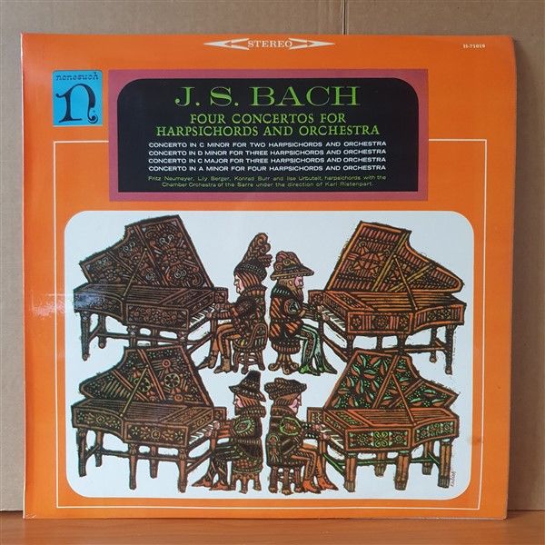 J.S. BACH: FOUR CONCERTOS FOR HARPSICHORDS AND ORCHESTRA / CHAMBER ORCHESTRA OF THE SARRE, KARL RISTENPART (1966) - LP 2.EL PLAK