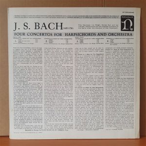 J.S. BACH: FOUR CONCERTOS FOR HARPSICHORDS AND ORCHESTRA / CHAMBER ORCHESTRA OF THE SARRE, KARL RISTENPART (1966) - LP 2.EL PLAK