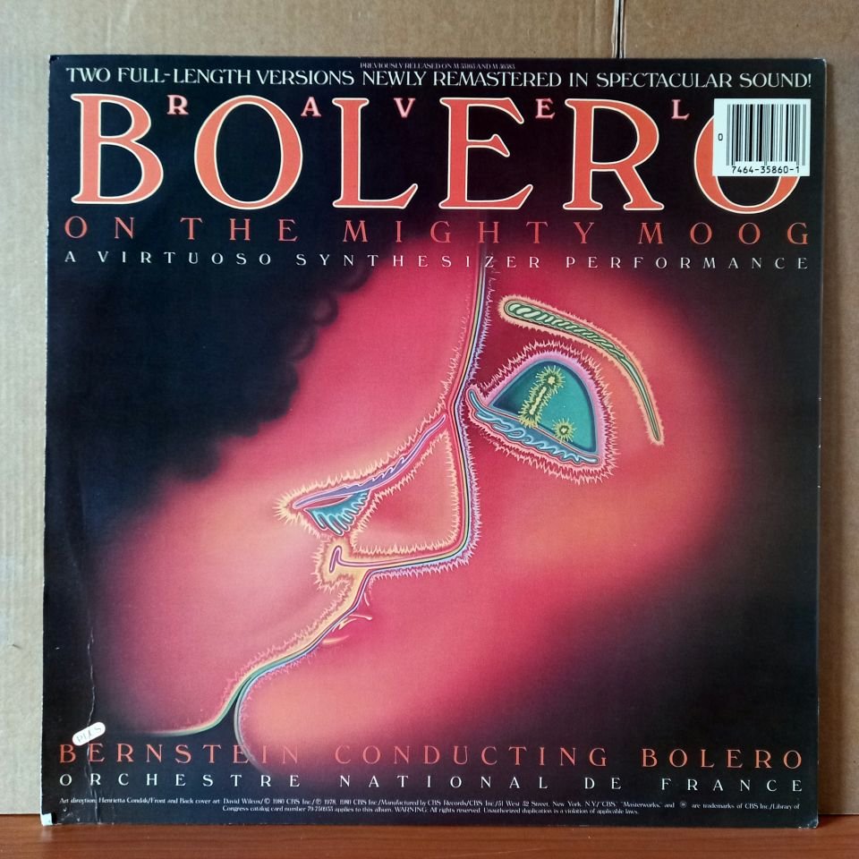 RAVEL: BOLERO / LEONARD BERNSTEIN AND ORCHESTRE NATIONAL DE FRANCE / ANDREW KAZDIN AND THOMAS Z. SHEPARD (1980) - LP 2.EL PLAK