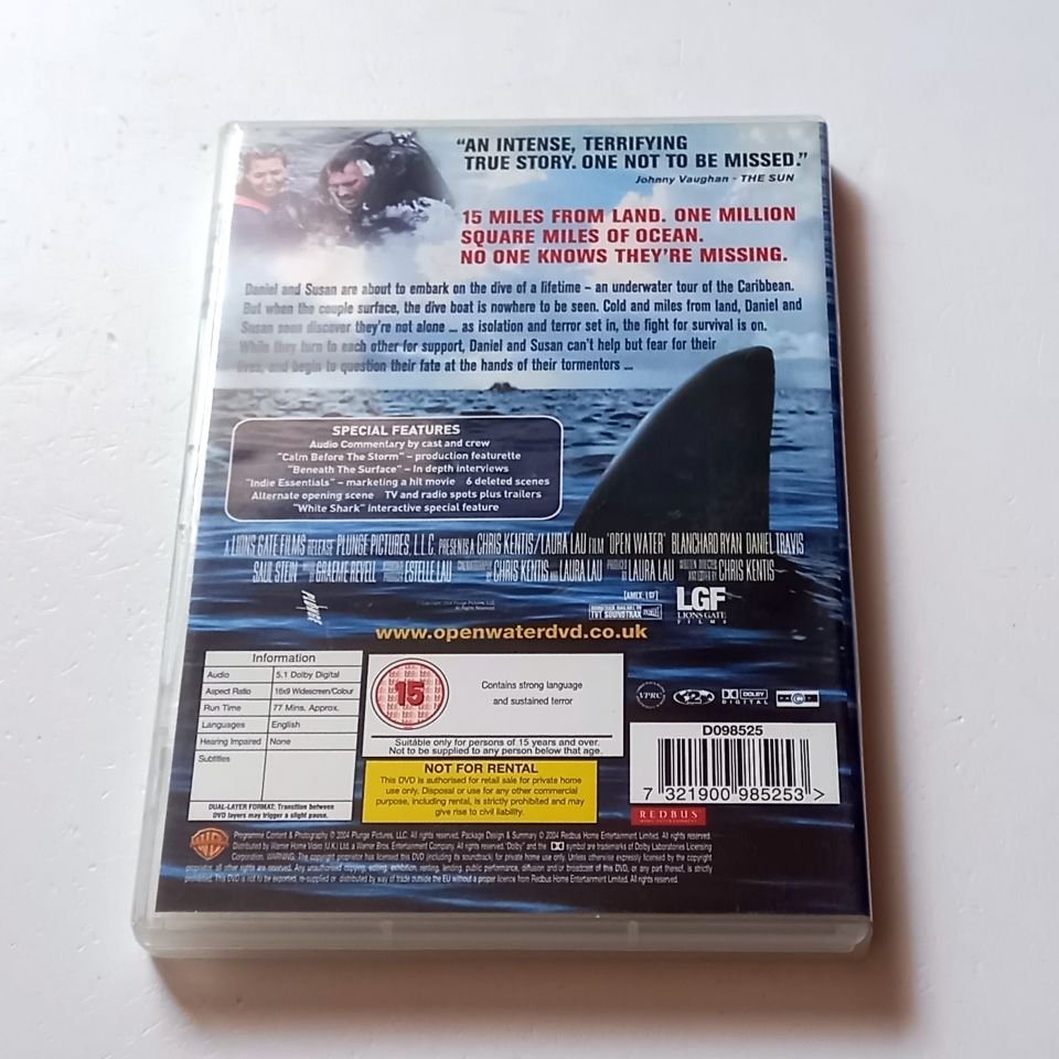 OPEN WATER - BLANCHARD RYAN, DANIEL TRAVIS - YÖN.: CHRIS KENTIS - DVD 2.BÖLGE TÜRKÇE ALTYAZI YOKTUR 2.EL