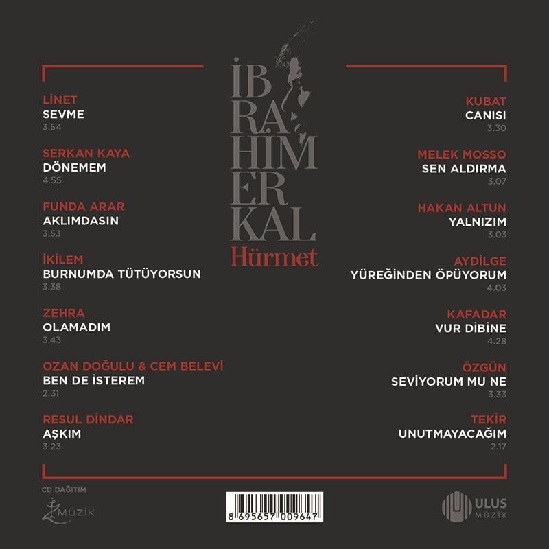 İBRAHİM ERKAL SAYGI ALBÜMÜ - HÜRMET VOL 1 / LİNET FUNDA ARAR KUBAT AYDİLGE MELEK MOSSO HAKAN ALTUN ... (2024) - CD ORJİNAL AMBALAJINDA SIFIR