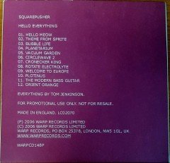 SQUAREPUSHER - HELLO EVERYTHING (2006) WARP RECORDS PROMO CD 2.EL