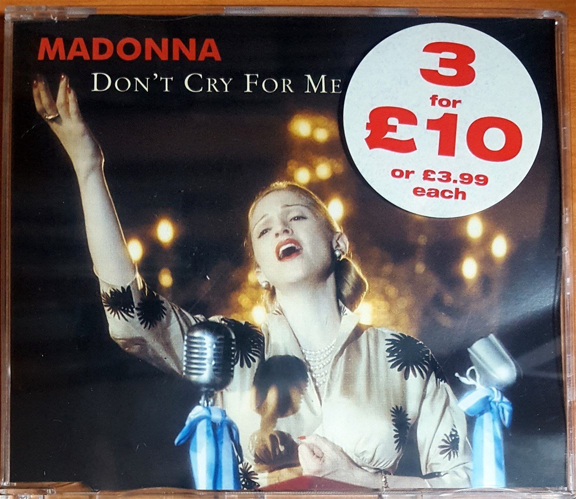 MADONNA - DON'T CRY FOR ME ARGENTINA (1996) SINGLE CD 2.EL