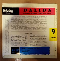 DALIDA - DANS LE BLEU CIEL BLEU/LA MONTAGNE/DIEU SEUL/LES YEUX DE MON AMOUR 7'' 45 DEVİR 2.EL