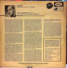 BRAHMS: SYMPHONY NO.1, WILLIAM STEINBERG - PLAK 2.EL