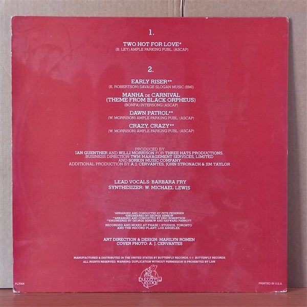 THP ORCHESTRA – TWO HOT FOR LOVE (1977) - LP 2.EL PLAK
