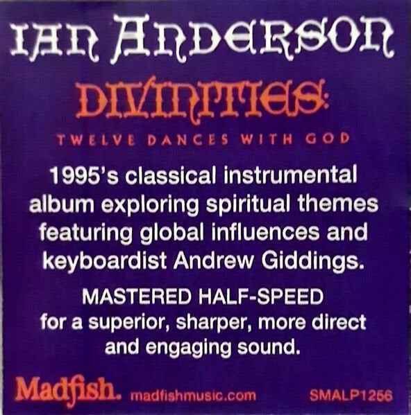 IAN ANDERSON (JETHRO TULL) - DIVINITIES / TWELVE DANCES WITH GOD (1995) - LP 2025 HALF SPEED EDITION SIFIR PLAK
