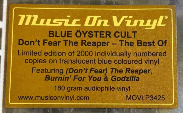 BLUE ÖYSTER CULT - THE BEST OF (2000) - 2LP 180GR 2025 LIMITED EDITION TRANSLUCENT BLUE COLORED SIFIR PLAK