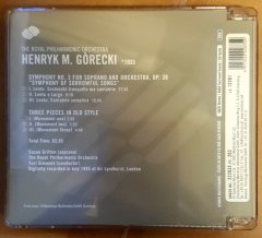 GORECKI - SYMP.NO 3 /THREE PIECES IN OLD STYLE - SACD SUPER AUDIO ROYAL PHILHARMONIC 2.EL