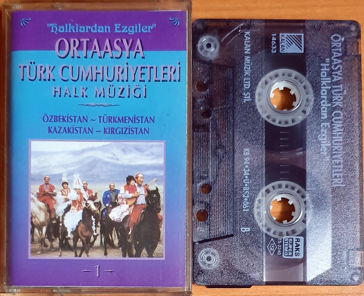 ORTA ASYA TÜRK CUMHURİYETLERİ HALK MÜZİĞİ / IŞIKLARDAN EZGİLER / KAZAKİSTAN, ÖZBEKİSTAN, TÜRKMENİSTAN, KIRGIZİSTAN (1994) - KASET KALAN MÜZİK 2.EL