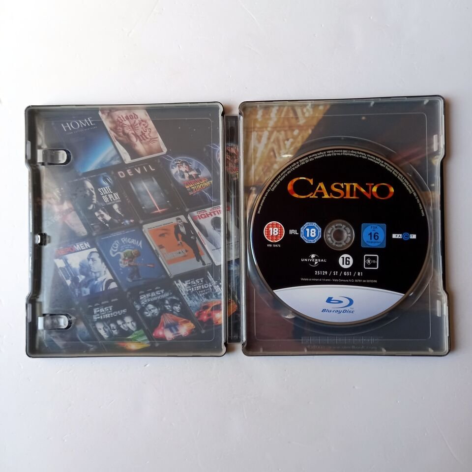 CASINO - ROBERT DE NIRO, SHARON STONE, JOE PESCI - YÖN.: MARTIN SCORSESE - BLU-RAY STEELBOOK METAL KUTU 2.EL TÜRKÇE ALTYAZI YOKTUR